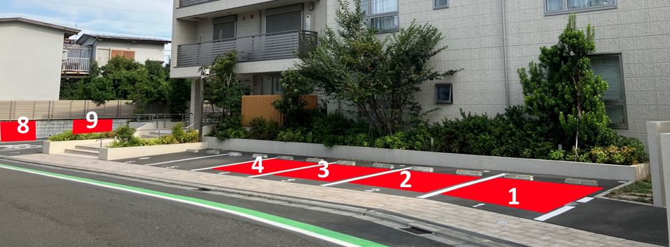 テラス,フィットネス,アクセス,入り口,駐車場,駐輪場